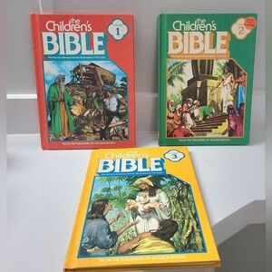 Vintage The Children's Bible Golden Press Books 1981 Volumes 1, 2, 3 Hardcover